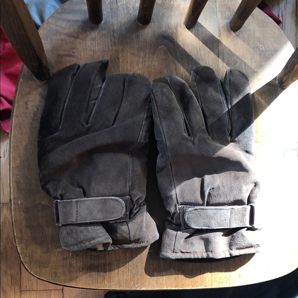 Men's Brown Suede Gloves
